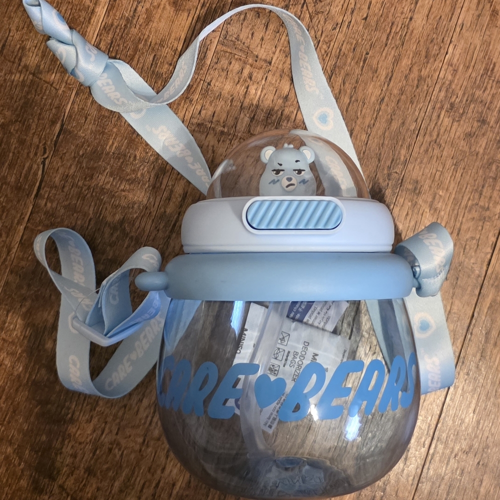 Care Bears Blue Bear Sippy Bottle with Strap